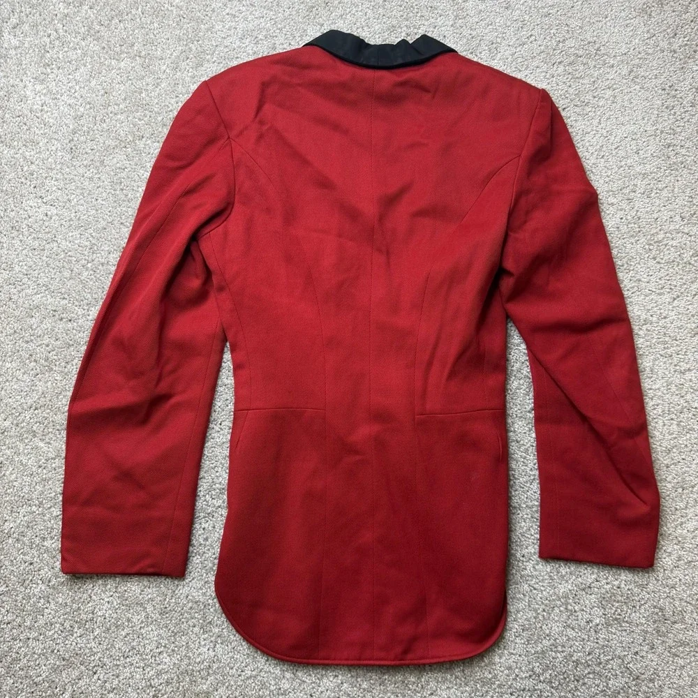Vintage DeMoulin Bros Co Jacket Mens 31 Red Black Shawl Collar Uniform Tailcoat